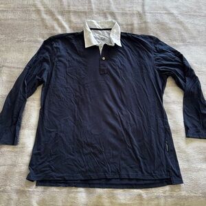 Men Van Jaack Lufthansa Navy Shirt, Size XL